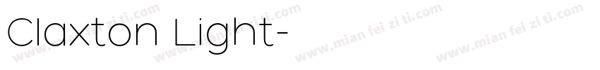 Claxton Light字体转换
